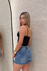 Falda Denim Paperbag