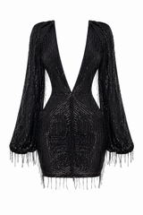 Vestido Midnight Fringe