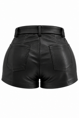Short Noir Leather