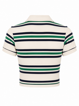 Polo Crop Varsity Rayas