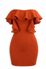 Vestido Terracotta Belle Ruffle