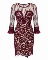Vestido Bordeaux Lace