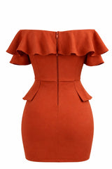 Vestido Terracotta Belle Ruffle
