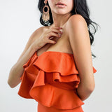 Vestido Terracotta Belle Ruffle