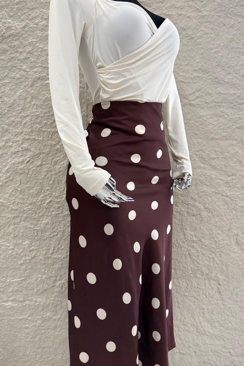 Falda Midi Polka Dots Cafe