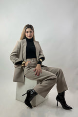 Set Blazer y Pantalon Sastre Beige