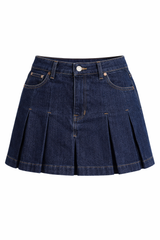 Falda Plisada Dark Denim