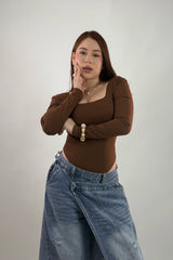 Pantiblusa Manga Larga Chocolate