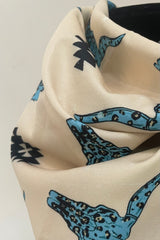 Mascada Satinada Print Azul