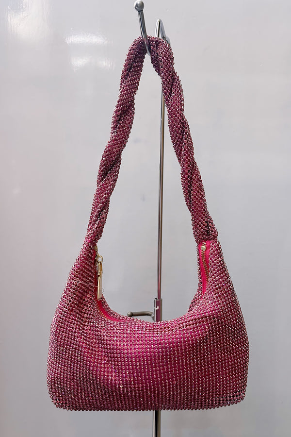 Bolsa de Pedreria Tornasol Rosa