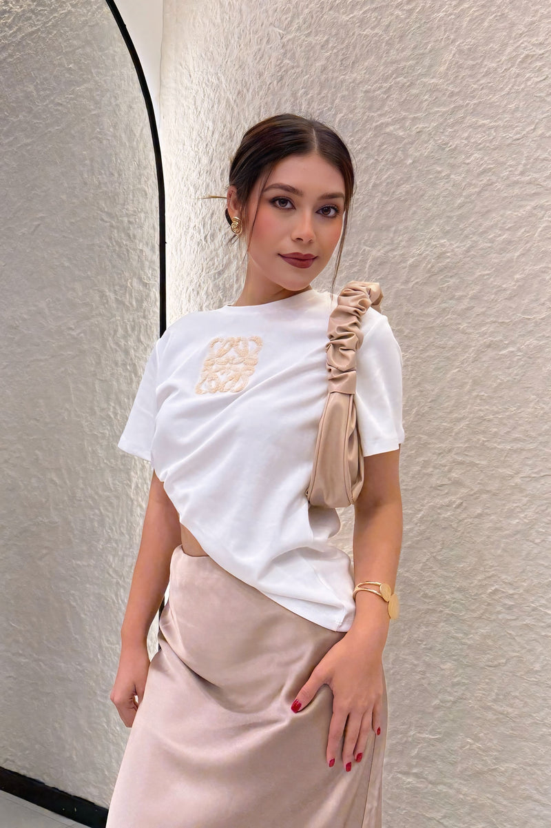 Blusa Dupe Loewe Blanca