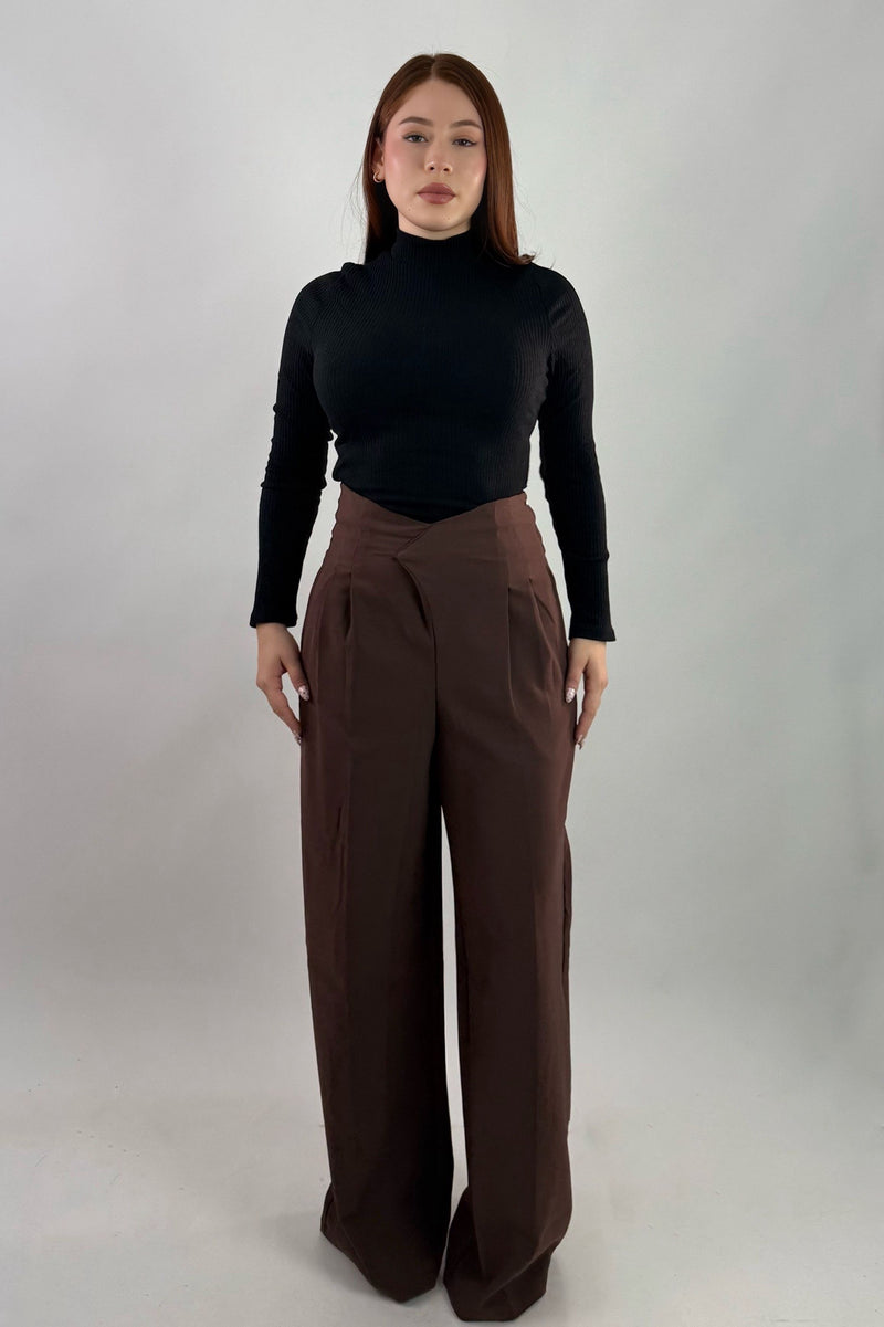 Blusa Manga Larga Tela Punto Negra