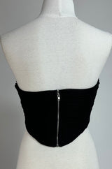 Corset Negro Pedreria Tornasol