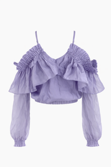 Blusa Lavanda con Olanes