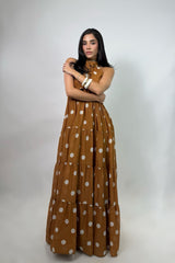 Vestido Largo Poka Camel