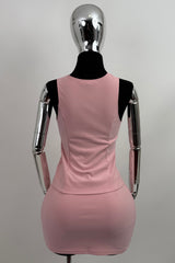 Set Chaleco y Falda Rosa