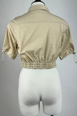 Blusa Corta Cargo Beige