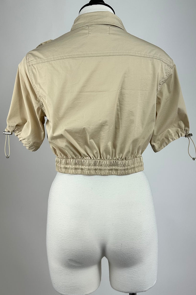 Blusa Corta Cargo Beige