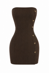Vestido Strapless App de Moños Cafe