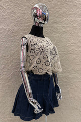 Top Crochet Beige