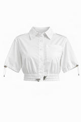 Blusa Corta Cargo Blanco
