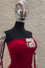 Vestido App de Perlas Velvet Ruby