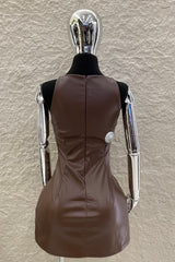 Vestido Corto Vinipiel Cafe