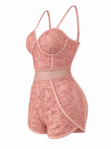 Romper Rosé Lace