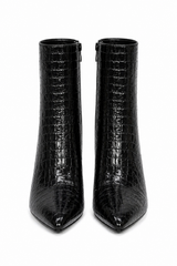 Botin Textura Charol Negro