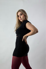 Set Top y Falda Sweater Negro