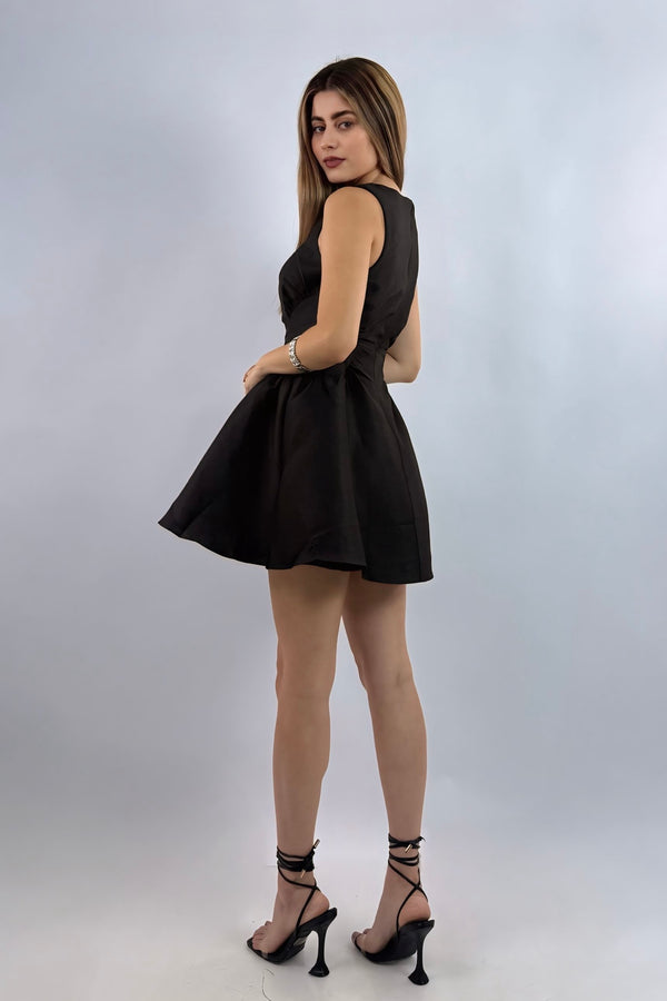 Vestido Volado Negro