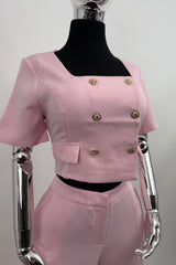 Set Blusa y Pantalon Sastre Rosa