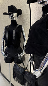 Short Vinipiel Negro