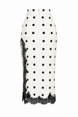 Falda Polka con Encaje