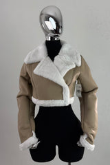 Jacket Vinipiel Fox Fur Caqui