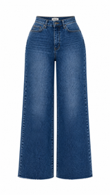 Pantalon Wide Leg Dark Denim