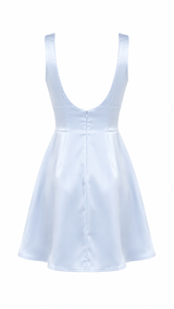 Vestido Corto Boatneck Azul