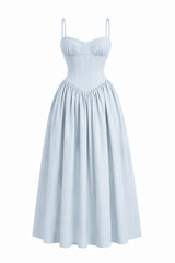 Vestido Midi Corset Azul