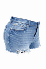 Short Rasgado Medium Denim