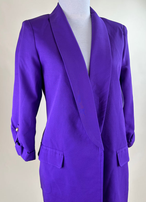 Blazer Largo Manga 3/4 Morado