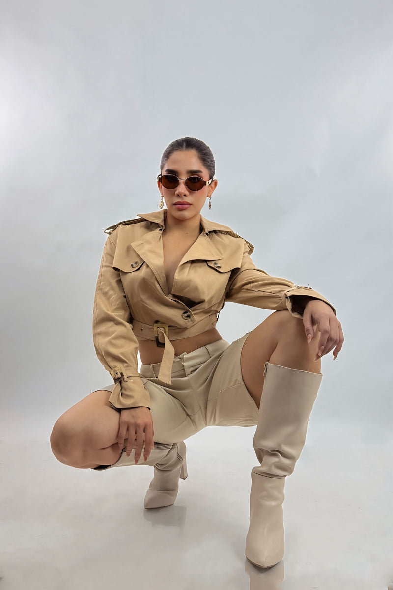 Cazadora Corta Beige