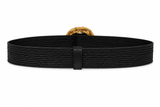 Cinto Elastico Negro Hebilla Imitacion Bambu