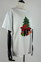 Tshirt Oversize Arbol de Navidad Blanco