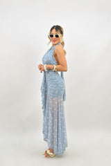 Vestidi Midi Polka Azul