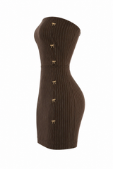 Vestido Strapless App de Moños Cafe