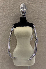 Vestido Strapples Rhinestone Amarillo