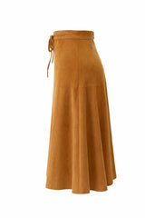 Falda Midi Pana Camel
