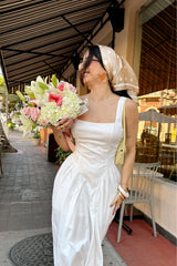 Vestido Midi Suelto Blanco