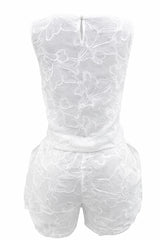 Set Estampado Floreado Blanco