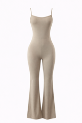 Romper de Tirantes Acampanado Beige